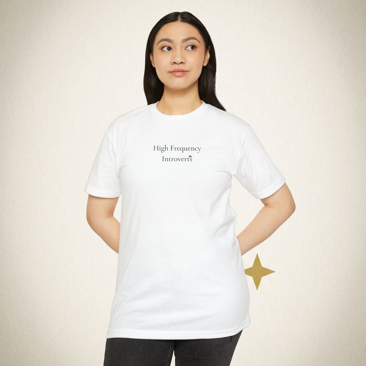 HFI Signature Wordmark Tee — Minimalist Introvert Shirt