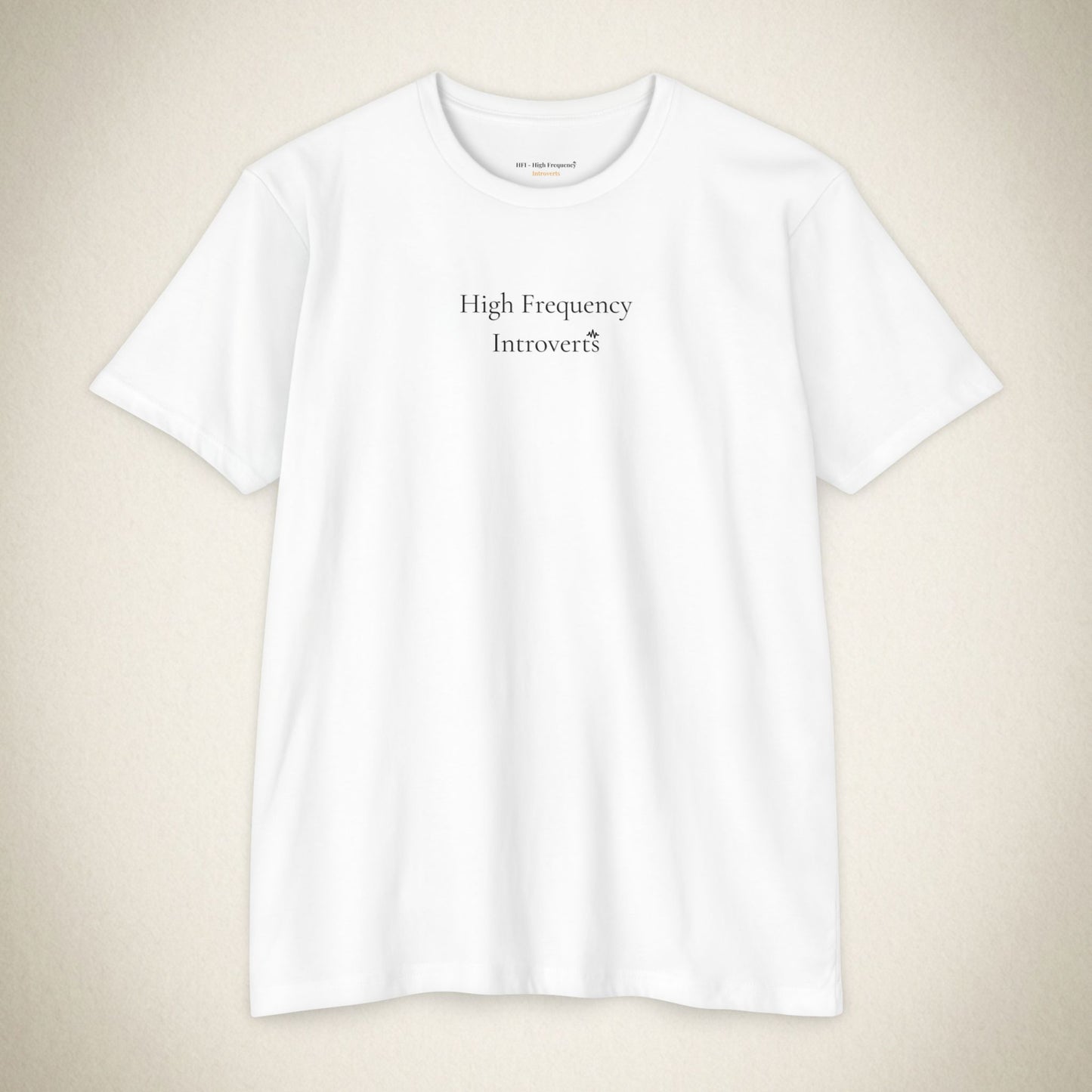 HFI Signature Wordmark Tee — Minimalist Introvert Shirt