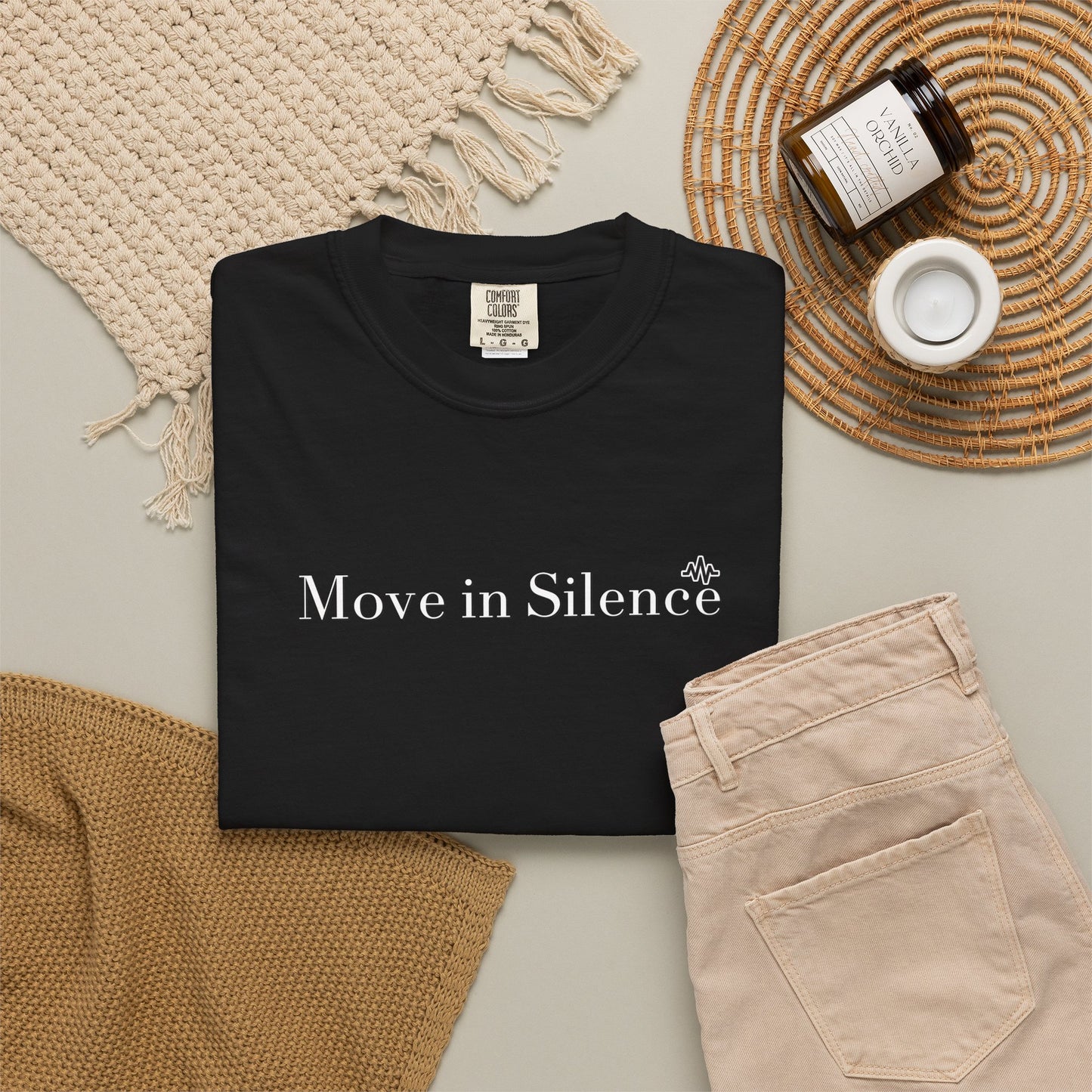 Move in Silence T-Shirt – Minimalist Motivational Graphic Tee
