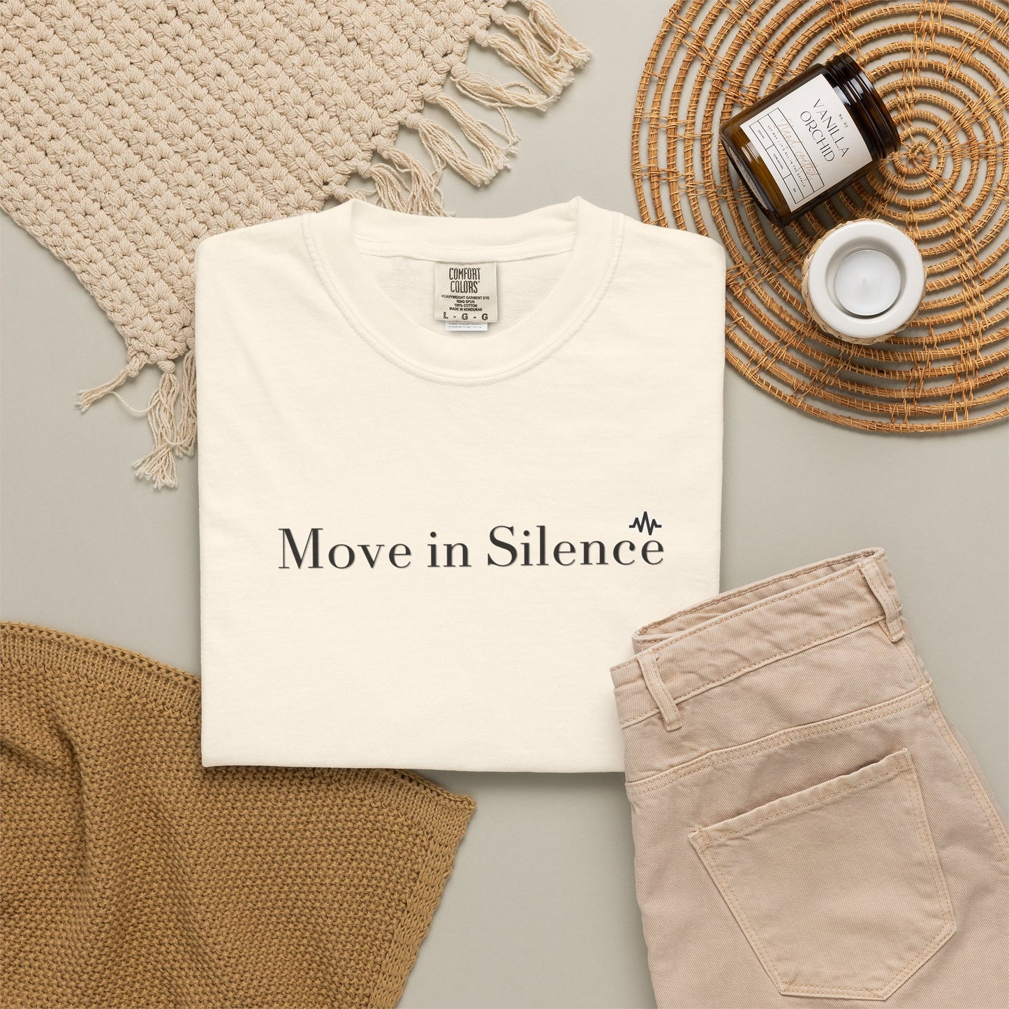 Move in Silence T-Shirt – Minimalist Motivational Graphic Tee