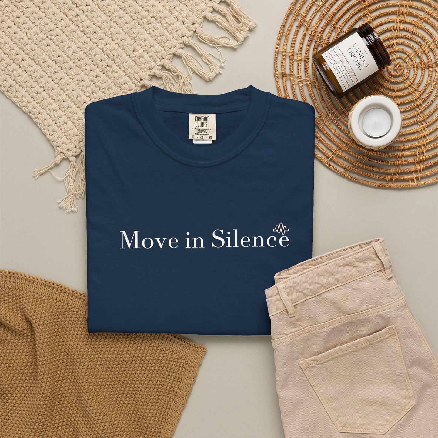 Move in Silence T-Shirt – Minimalist Motivational Graphic Tee