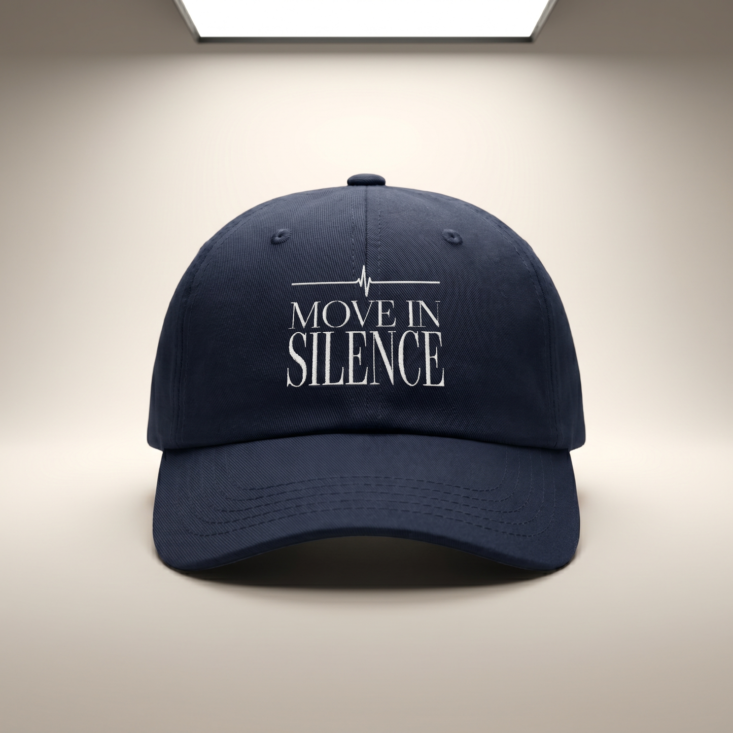 Move In Silence Dad Cap — Minimal Embroidered Streetwear Hat