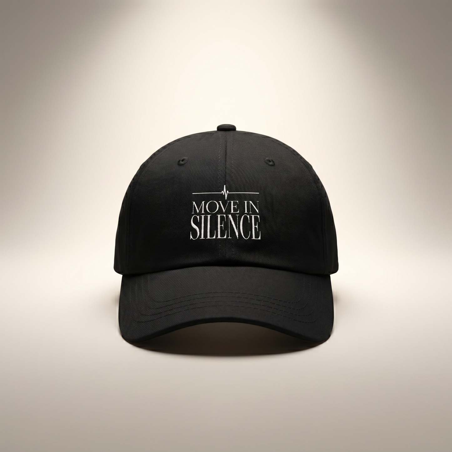 Move In Silence Dad Cap — Minimal Embroidered Streetwear Hat