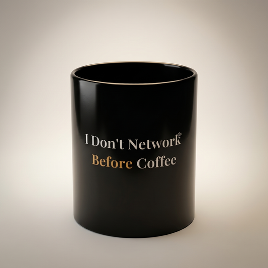 I Don't Network Before Coffee Mug — Funny  Introvert Work-from-Home Coffee Cup for Professionals