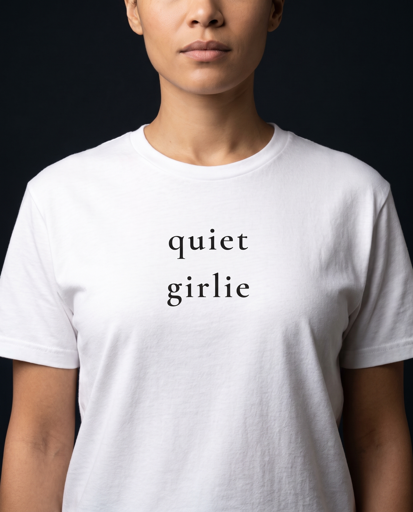 Quiet Girlie  — Minimalist Feminine Graphic Tee