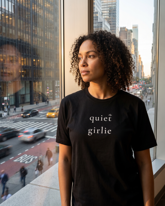 Quiet Girlie  — Minimalist Feminine Graphic Tee