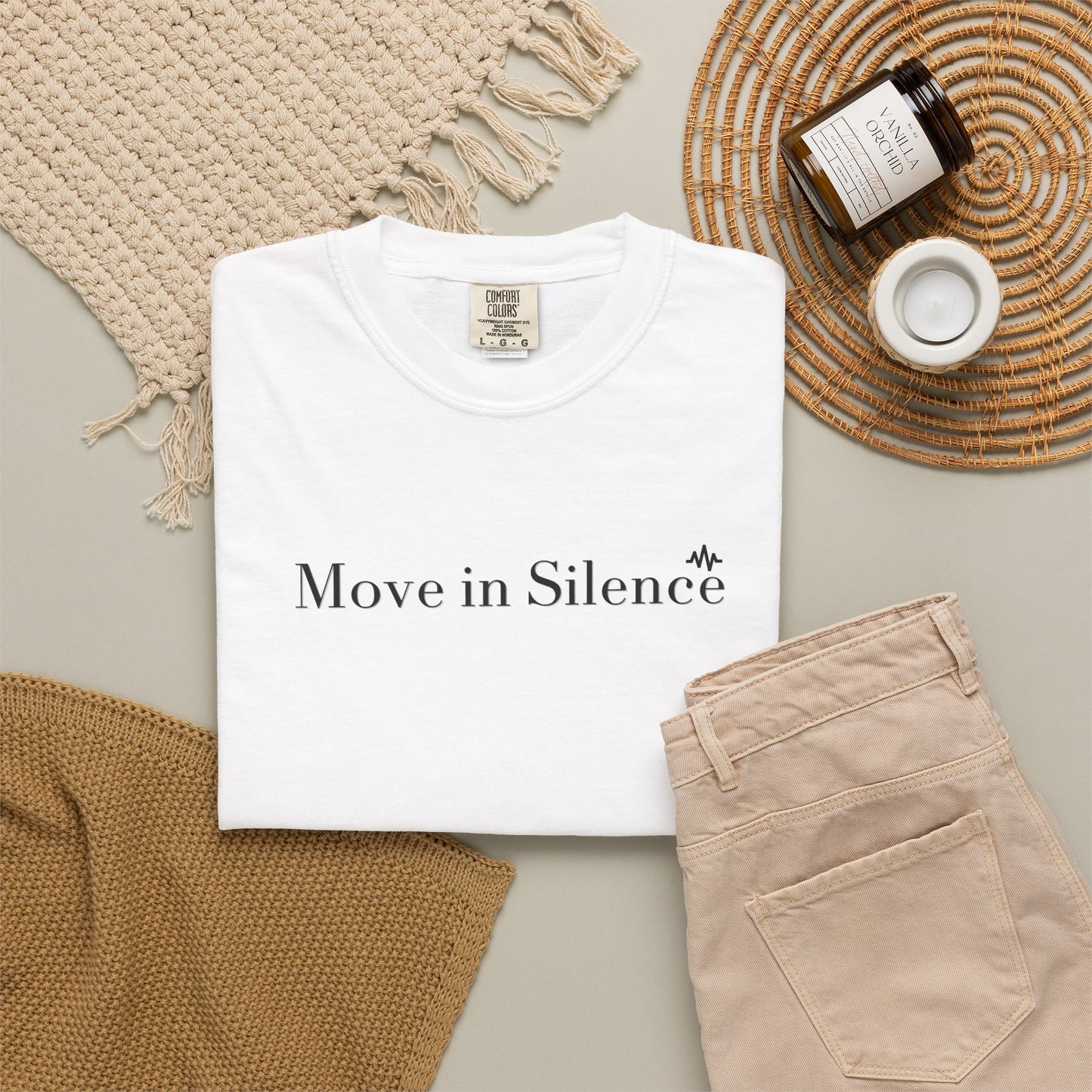 Move in Silence T-Shirt – Minimalist Motivational Graphic Tee