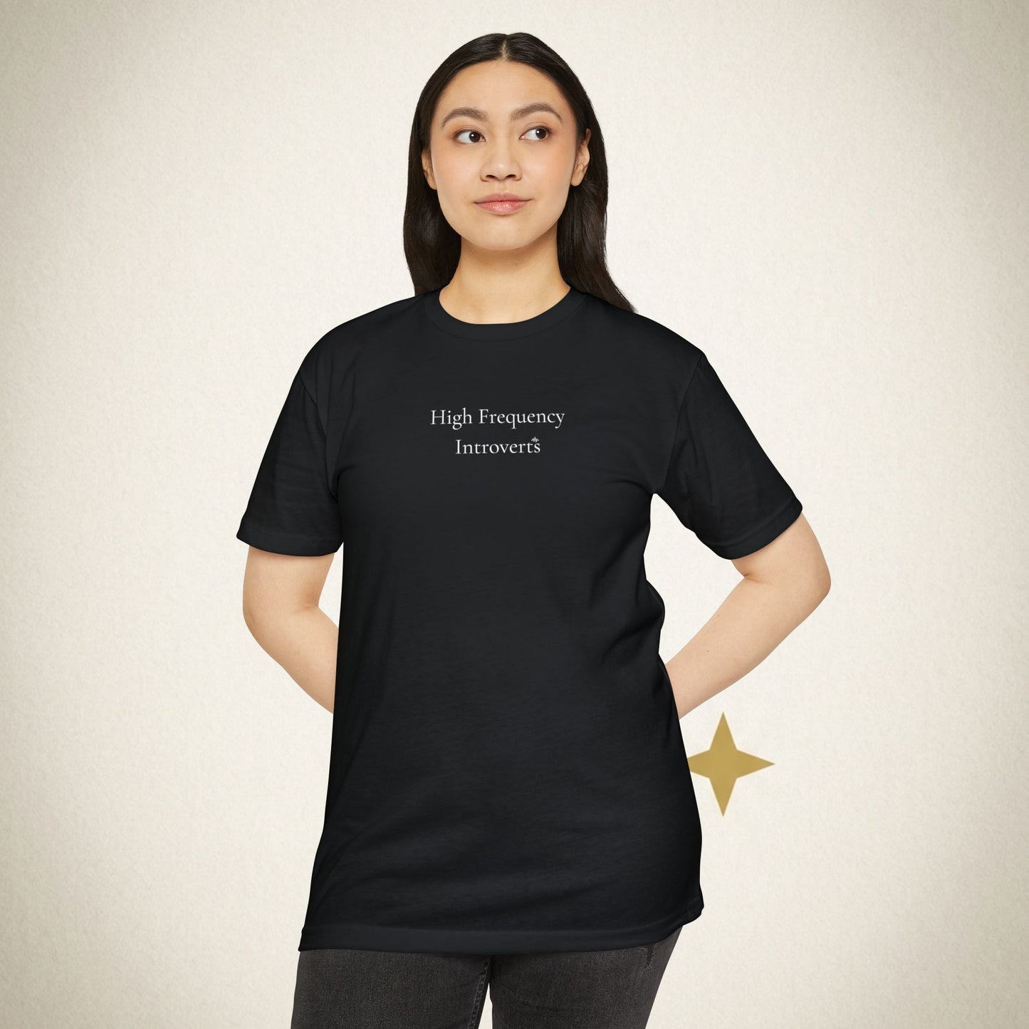 HFI Signature Wordmark Tee — Minimalist Introvert Shirt