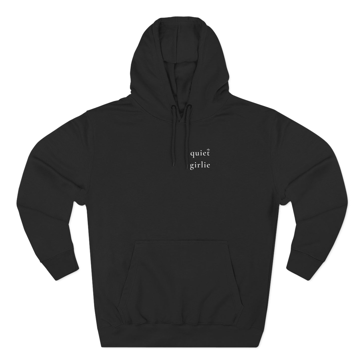 Quiet Girlie Minimalist Hoodie — Soft White Fleece Pullover