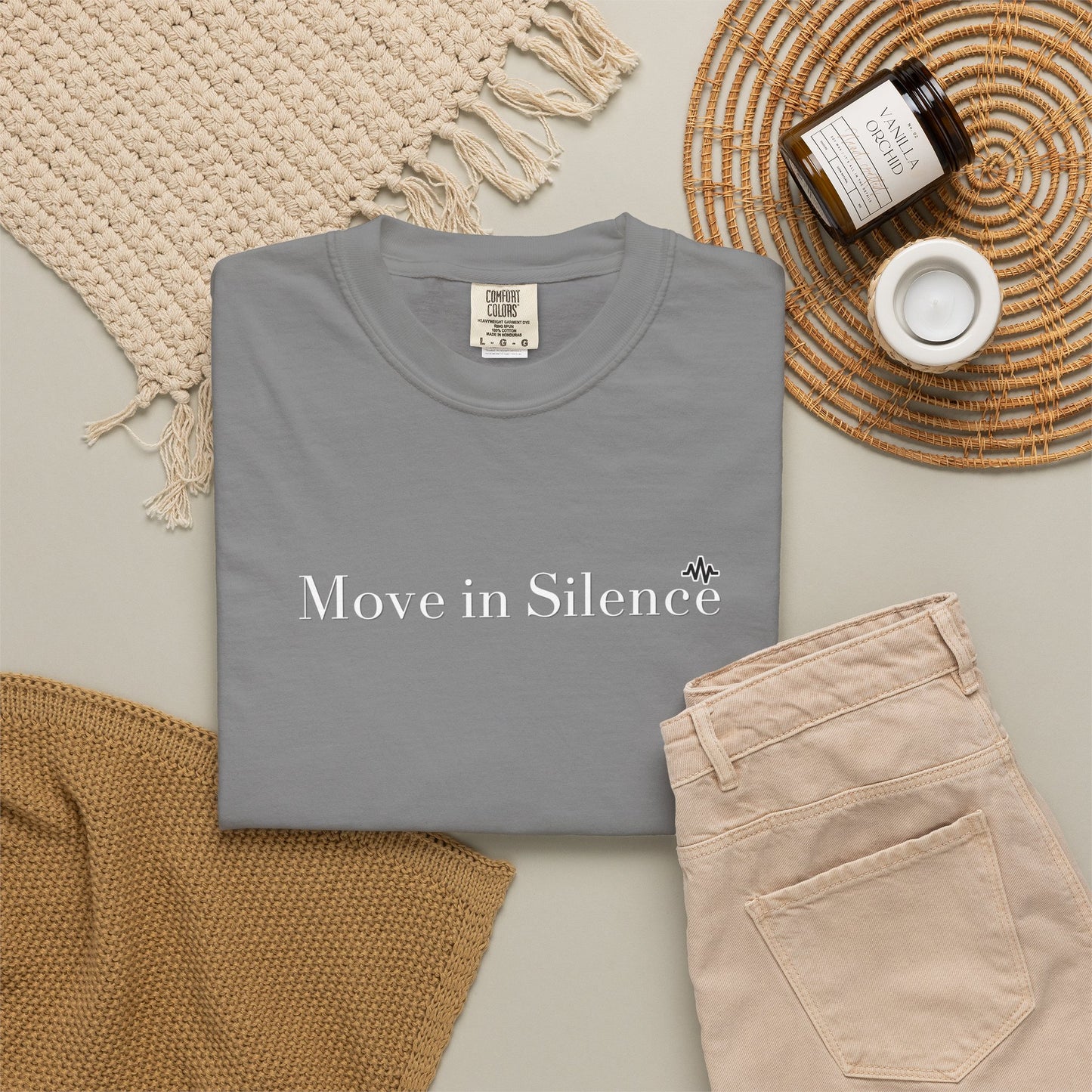 Move in Silence T-Shirt – Minimalist Motivational Graphic Tee