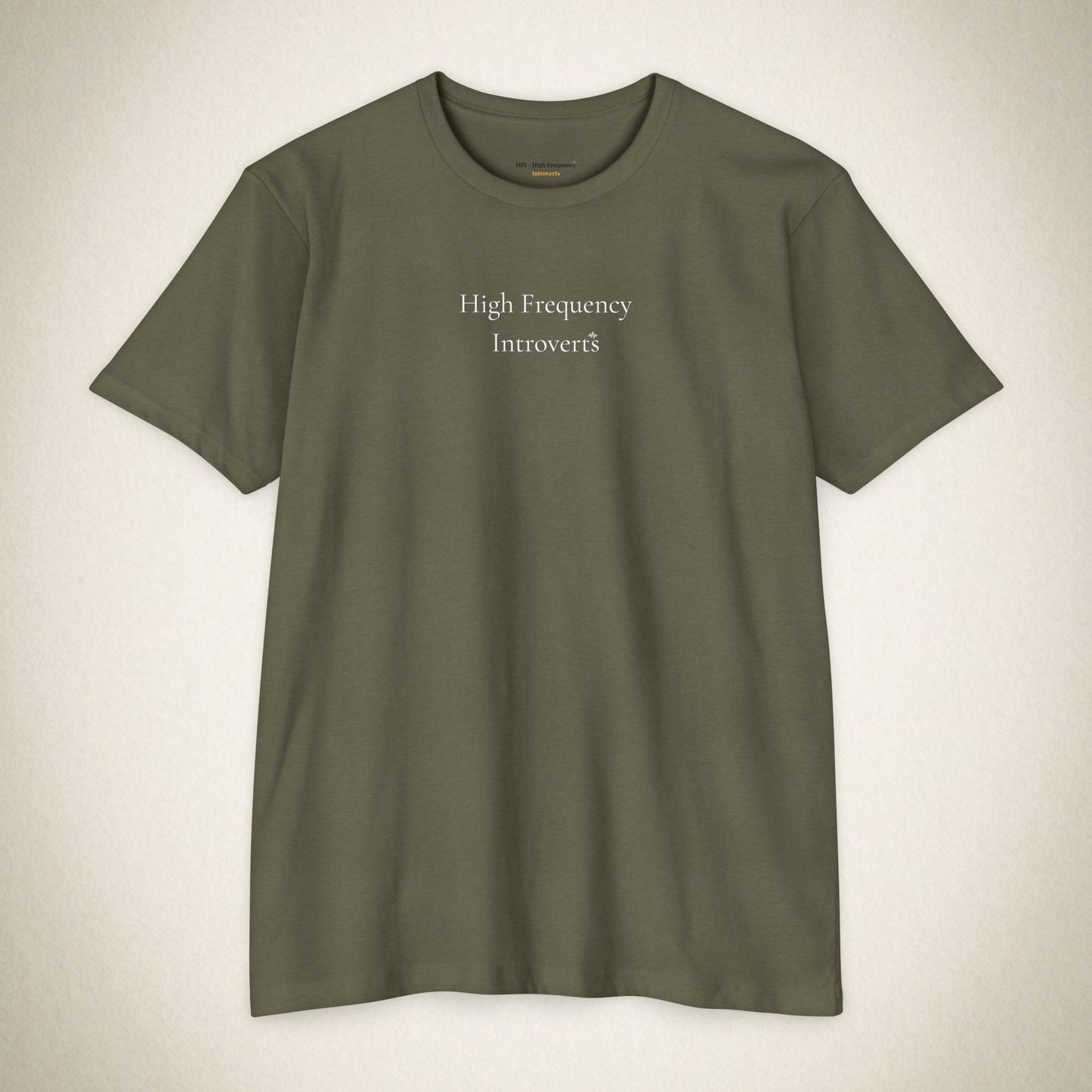 HFI Signature Wordmark Tee — Minimalist Introvert Shirt