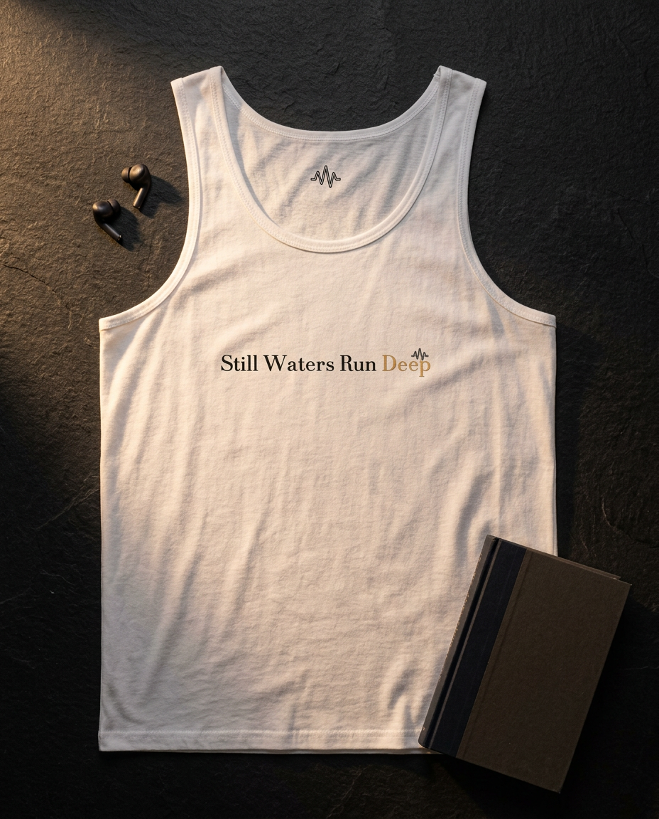 "Still Waters Run Deep" Premium Unisex Tank Top – High Quality & Thoughtful Design