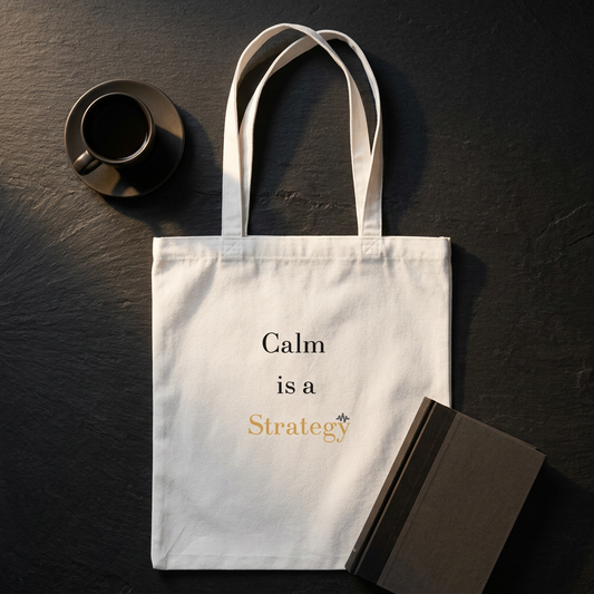 "Calm is a Strategy" Tote Bag